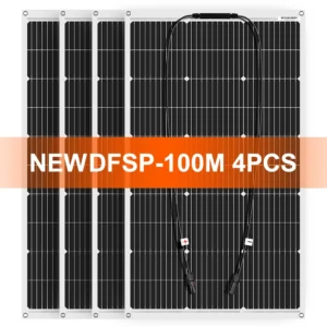 DOKIO 18V 100W/200W/400W Flexible Waterproof Monocrystalline Solar Panels