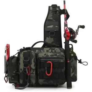 Fly Fishing Backpack with Rod Holder Sling Shoulder Bag
