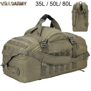 LQARMY 30L 50L 80L  Large Outdoor Duffel Mountaineering Tactical Backpack Bag
