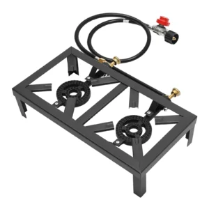 8000W Portable Double Burner Outdoor Gas Stove Propane Cooker.