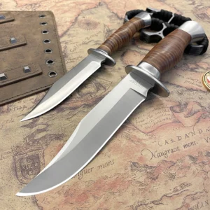 Outdoor tactical hunting knife, a pocket knife for camping, wilderness survival and daily carry.