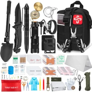 238Pcs Professional Emergency Survival Kit,  with Tactical Pouch and Emergency Tent